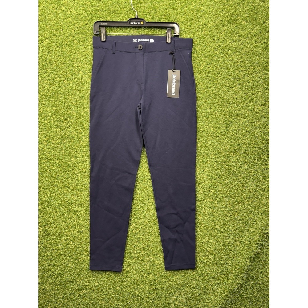 Betabrand Pants Mens Large Slim Fit Skinny Blue Dress Yoga Preppy Casual NWT